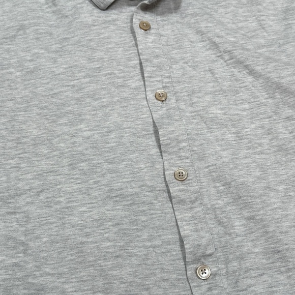 Eleventy Platinum Jersey Cotton Gray Heather L/S Button Shirt Mens Medium - Picture 5 of 14